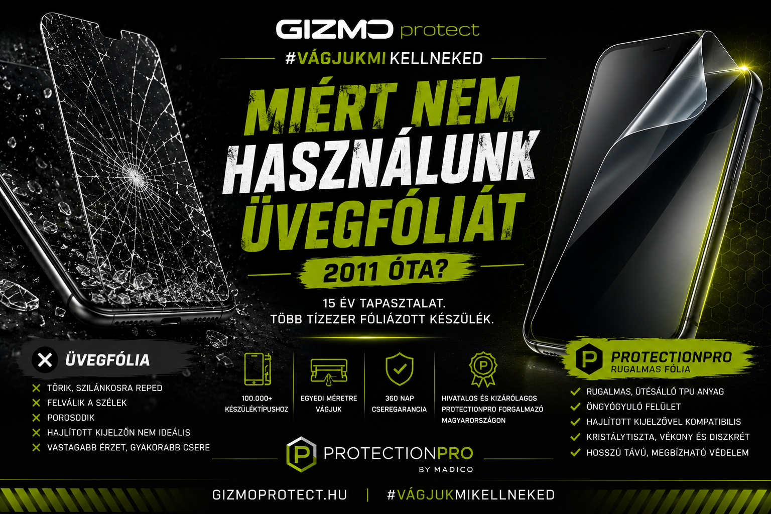 Miért nem használunk üvegfóliát 2011 óta?